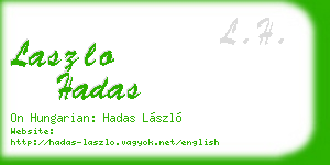 laszlo hadas business card
